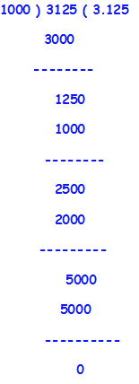 division of decimal numbers by 10 100 and 1000