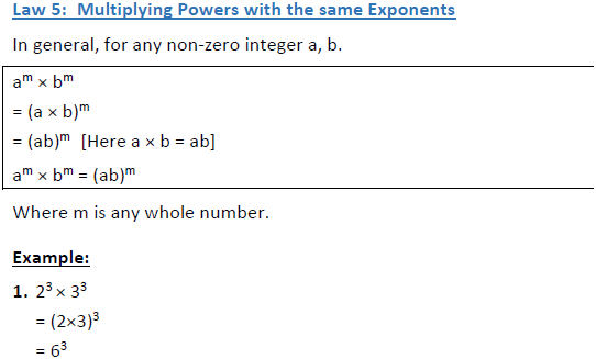 Class 6 Laws Of Exponents And Indices Class 6 Laws Of Exponents And Indices